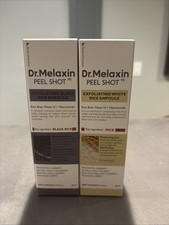 Dr.Melaxin Peel Shot White  Black Rice Duo Exfoliating Rice Ampoule, New