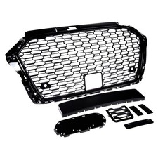 Kühlergrill Wabengrill PDC Schwarz Glanz passt für Audi A3 8V Facelift ohne RS3