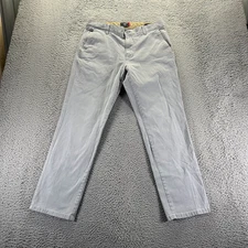 Dockers Smart 360 Flex Pant Mens 33x30 Gray Cotton Chino Slim Fit Preppy Stretch