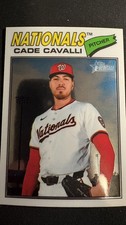 2026 Topps Heritage CHROME Cade Cavalli #68 Washington Nationals Refractor