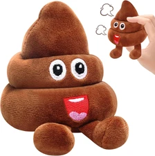 Funny Farting Poop Plush Toy,30 Hilarious Fart Sounds Dammit Pranks Doll,Perfect