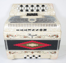 Hohner Rossetti II 31-Key 12-Bass Diatonic Accordion Pearl White w/ Straps