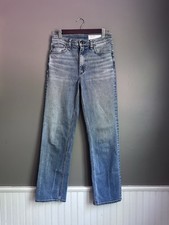 Rag  Bone The Harlow Ankle Straight Jeans Vintage Medium Blue Wash Size 25