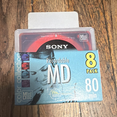 Sony Color Collection Recordable MiniDisc MD 80 Min Capacity 8 Pack