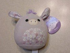 Squishmallow Plush 5" Delzi Purple Donkey Easter Springtime Floral