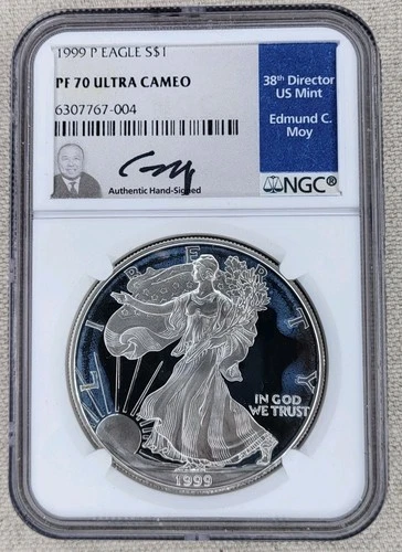 Photo of a 1999-P American Silver Eagle Proof from an eBay listing that sold on Jul 11, 2026