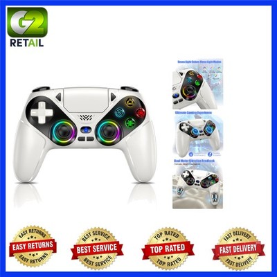 Gamrombo LED Wireless Controller for PS5, Compatible with PS5 Pro/Slim/PC, Du