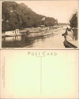 Postcard Oxford Kanalpartie Schiffe, The Eights 1927