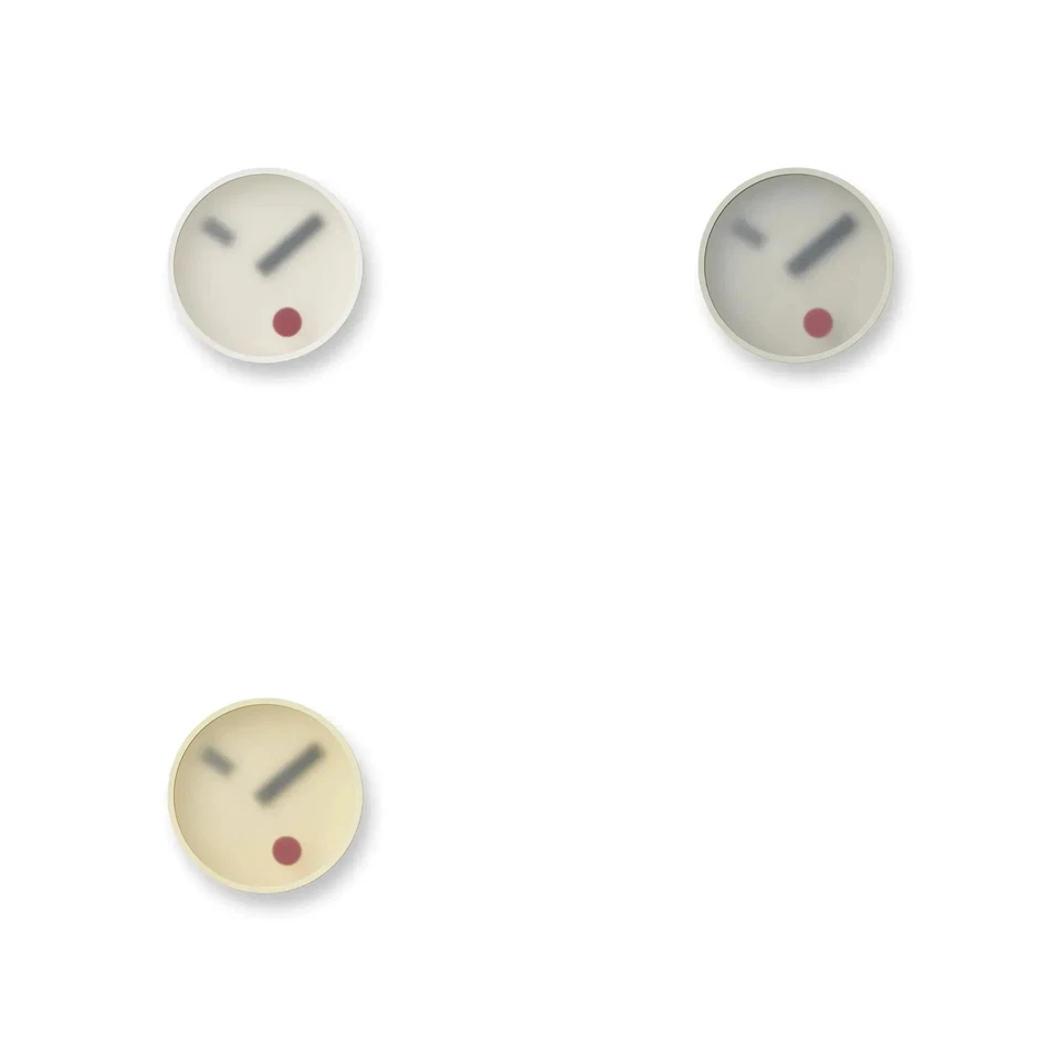 Lemnos Analog Wall Clock kehai Aluminum White/Gray/Yellow KM22-01, Fr Japan - Image 1 of 1