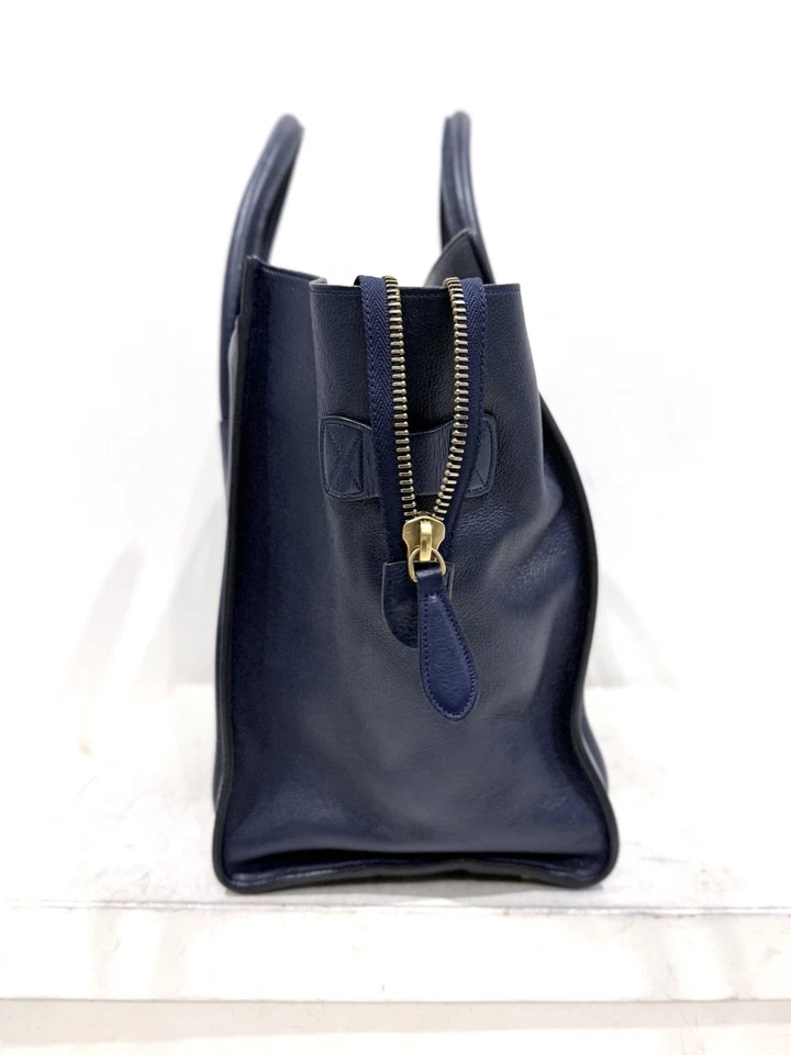 *XMAS SALE*CELINE DARK NAVY BLUE MINI 30cm Drummed Calf Luggage Bag - Image 3 of 4