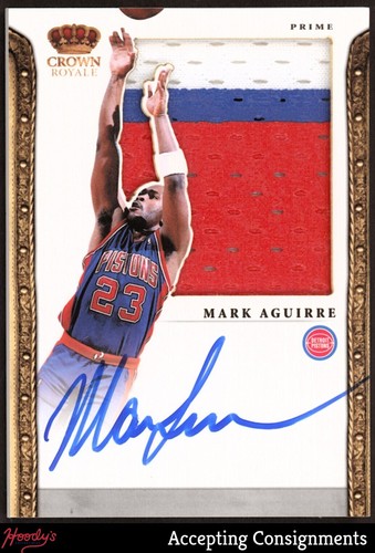 2011-12 Panini Preferred Silhouettes Prime Mark Aguirre /25 GAME USED PATCH AUTO