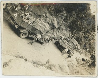 Original Japanese Army Photo Trucks Transport Casualties Philippines c.1942 J26