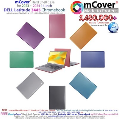 NEW mCover  Hard Shell Case for 2023 14'' Dell Latitude 3445 Chromebook AMD CPU