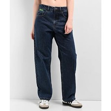 Empyre EasyNow Jeans WMNS 30 Dark Wash Denim Ultra Loose Baggy Hi-Rise Y2k Skate