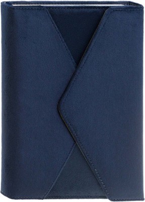 Eccolo Lined Journal Notebook, Hardcover Velvet 6 x 8 inches, Navy Blue 