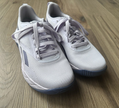 Reebok Nanoflex women White/Gray Lace-Up Low Top Athletic Sneakers