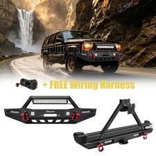 Front Or Rear Bumper Winch Mount Plate Set For 1984-2001 Jeep Cherokee Xj Black