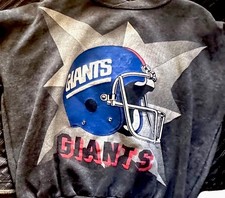 NY GIANTS 80  s NFL Vintage SWEATSHIRT L Caribe USA Football New York