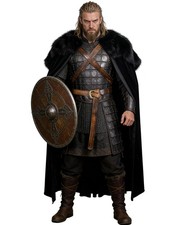 Viking Fur Cloak Medieval King Cape Men's Jon Snow Costume Gothic Lord Barb...