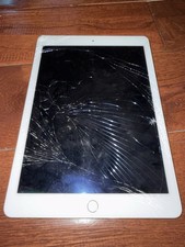 Apple iPad Air 2 128GB Wi-Fi Gold A1566 Cracked Screen AS-IS For Repair