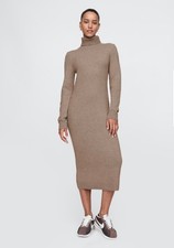“All in Favor” brown midi  sweater dress