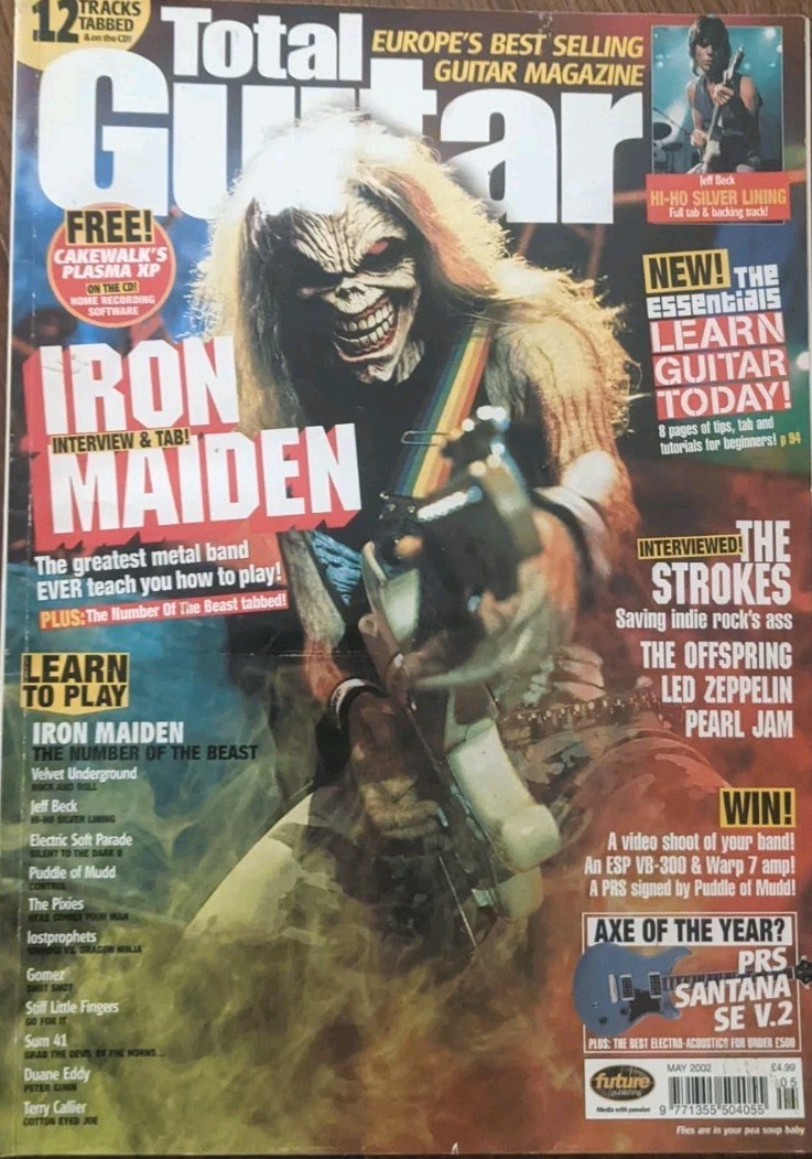Total Guitar Magazine. Iron Maiden, Led Zeppelin. No CD