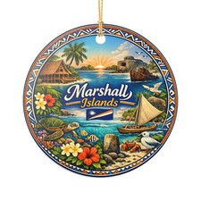 Marshall Islands Ornament  Ceramic Travel Souvenir