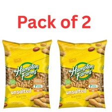 2 PACK Hampton Farms Unsalted In-Shell Peanuts 10 lbs. TOTAL - FAST SHIPPING