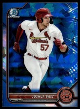 2022 Bowman Draft Chrome Sky Blue Refractor Joshua Baez St. Louis Cardinals