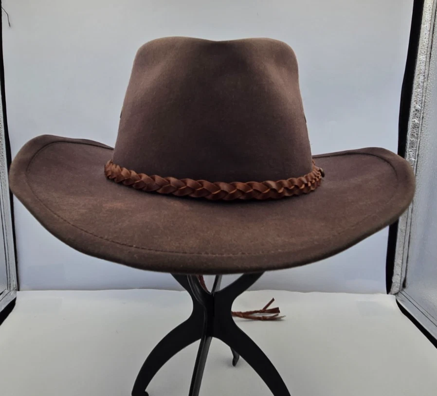 Outback Trading Co. Sombrero Grizzly 1486 Sombrero de piel aceitosa rojo pardusco - Talla mediana Foto 4 de 4