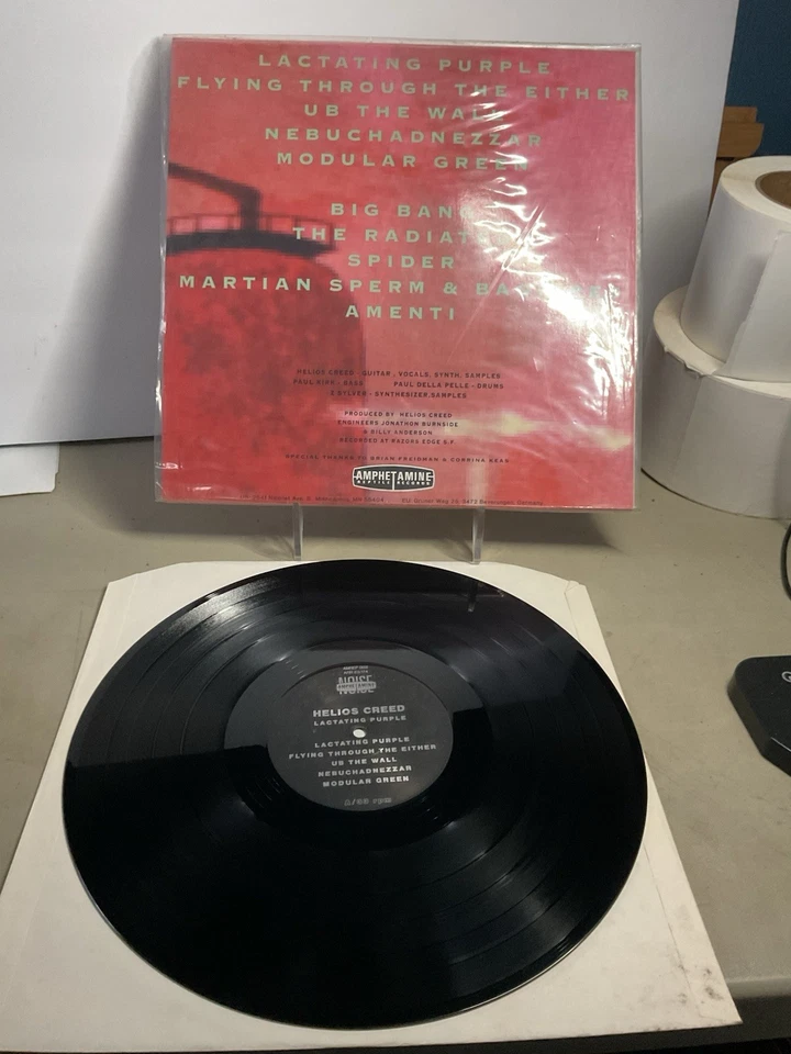 Helios Creed Lactating Purple Vinyl Record LP 1991 Amphetamine AMREP 003 A5 - Image 3 of 3