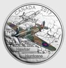 3x1oz pure silver coins - Aircraft of the Second World War 2017 Hawker Hurricane — photo 2