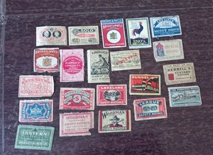 21 European Matchbox Labels 