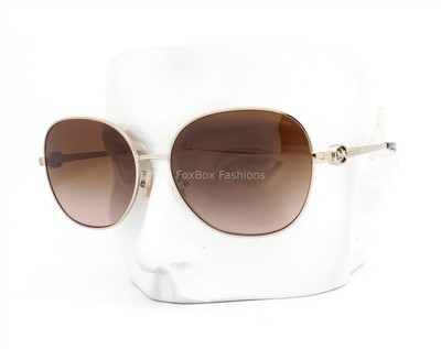 Coach Sunglasses Shiny Pale Gold Metal Brown Gradient HC 7123 900513 with Case 