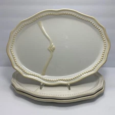 Princess House Pavillion Divided Plates | 12 in | Ivory | Set of 3