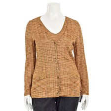 Escada 2Pc Copper Light Weight Rayon Blend Cardigan  Top Set, Twinset sz 40/10