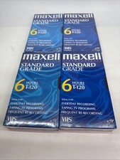 MAXELL VHS VIDEO CASSETTE BLANK TAPES LOT~T-120 2hrs Lot 4