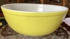 Vintage Yellow PYREX Large Nesting Mixing Bowl 4 QT #404 Primary Color 10”