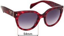 SFx Replacement Sunglass Lenses fits Prada SPR17O - 54mm Wide