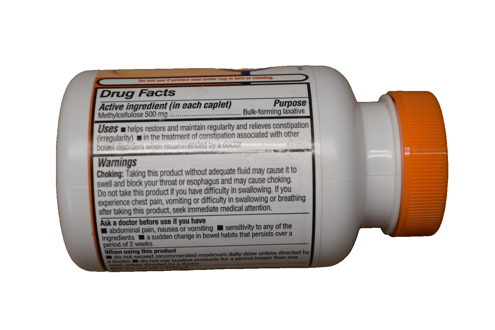 Equate Fiber Therapy Methylcellulose Caplets 500 mg 100 Count 10/2027 ...
