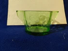 Vtg. Green Depression Glass Sugar Bowl - Jeanette Glass? - 1930's