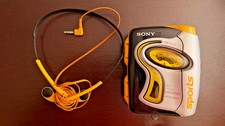Sony Sports Walkman Radio Cassette Player FM/AM Mega Bass WM-FS111, Yellow