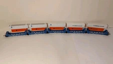 N Scale Deluxe Innovations 150911 Container Car Set Articulated Well Gunderson