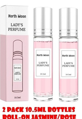 North Moon Women Lady's Roll-on Perfume -Floral Jasmine Rose Scent 2 Pack 10.5ml