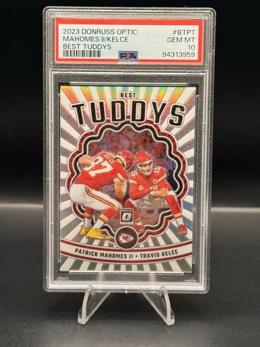 2023 Donruss Optic Best Tuddys #9 Patrick Mahomes II & Travis Kelce PSA 10