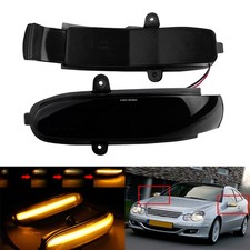 1 Paar Schwarz Außenspiegel Spiegel-Blinker für Mercedes Benz CL203 2000-2007