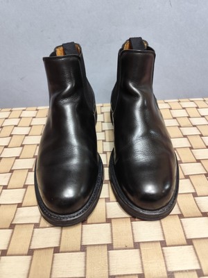 BERWICK 1707 MENS BLACK LEATHER CHELSEA ANKLE BOOT - UK 6.5