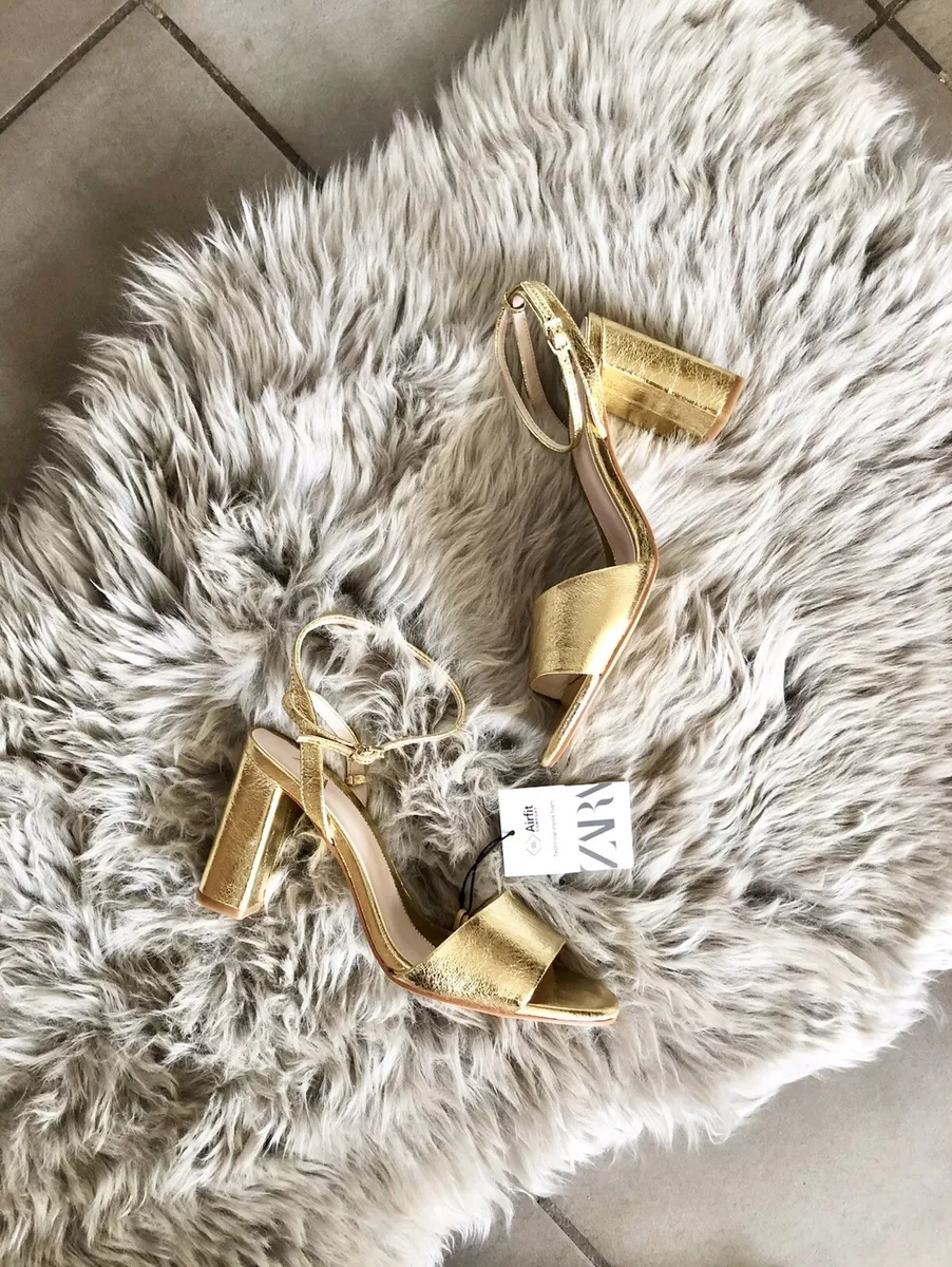 Gold fluffy best sale heels