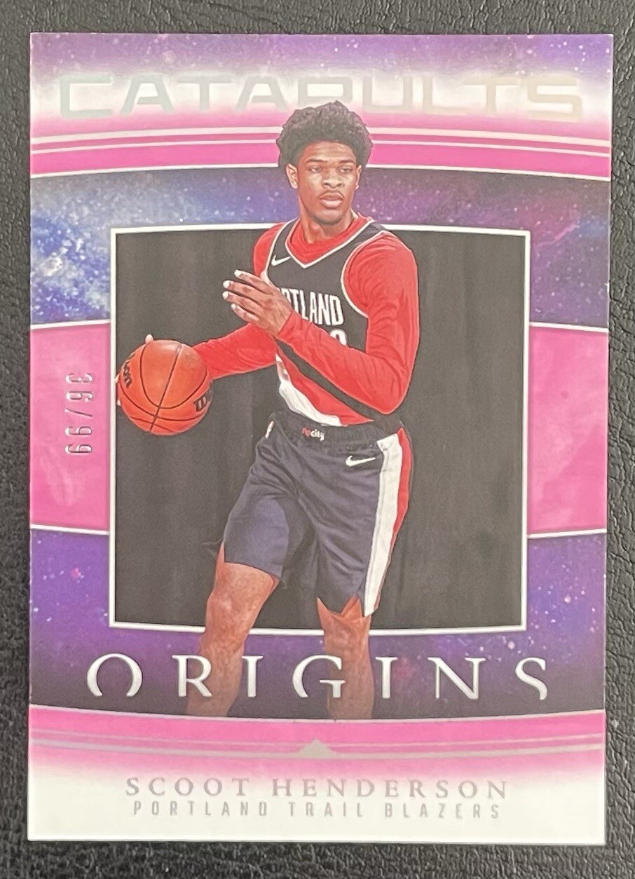 2023-24 Panini Origins #4 Scoot Henderson Catapults Pink RC #/99