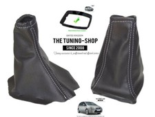 Schaltsack Handbremsmanchette Fur Ford C-Max 2003-2007 Leder Naht Weiss + Rahmen